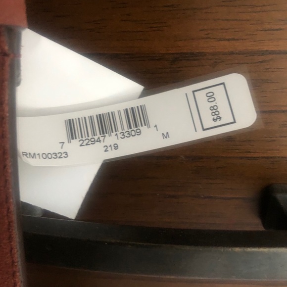 Rebecca Minkoff soft suede brown chain belt, NWT!